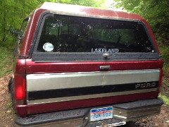 The truck had destroyed its wheels in driving over a bad culvert